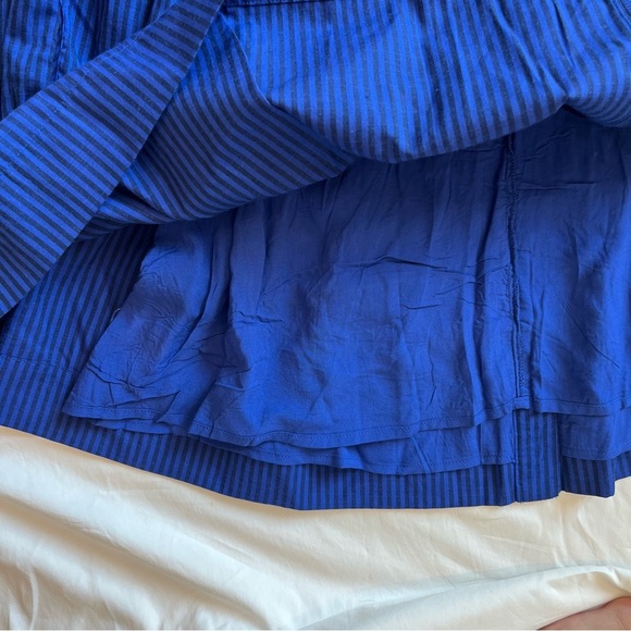 Draper James Blue Striped Button Down Dress - Picture 9 of 10